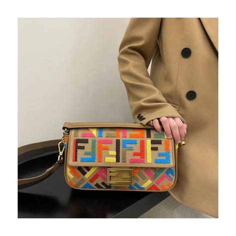 fendi colourful baguette|genuine fendi baguette.